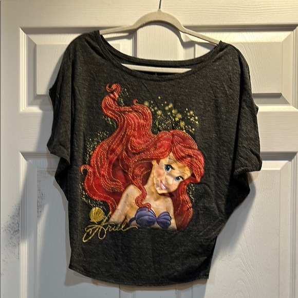 Disney Tops - Disney Parks The Little Mermaid Ariel Off Shoulder Dolman Sleeve Tee XS Shirt